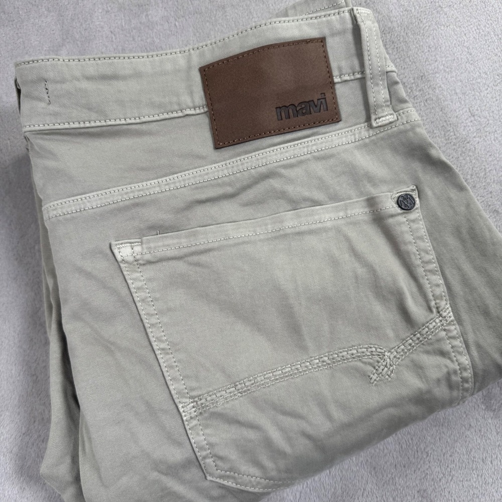 Mavi Zach Straight Leg Pants Mens 36/32 Sand Beige Stretch Twill M00453